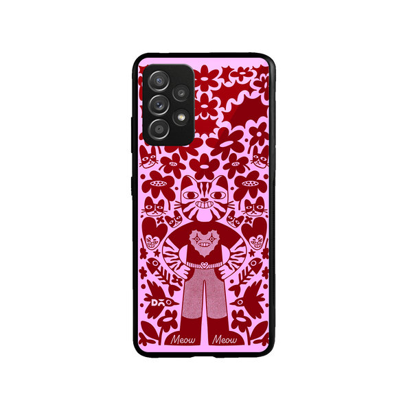 

DailyObjects Purr Man Glass Case Cover For Samsung Galaxy A73