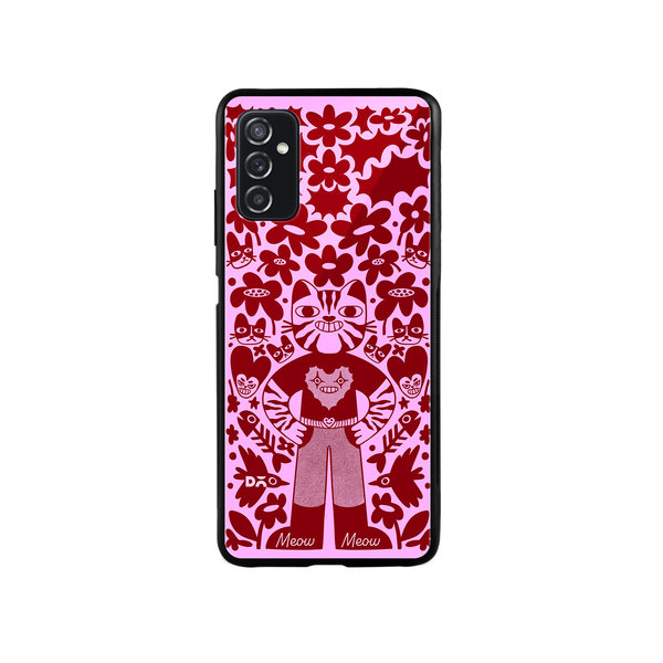 

DailyObjects Purr Man Glass Case Cover For Samsung Galaxy M52
