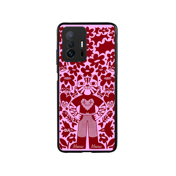 

DailyObjects Purr Man Glass Case Cover For Xiaomi 11T