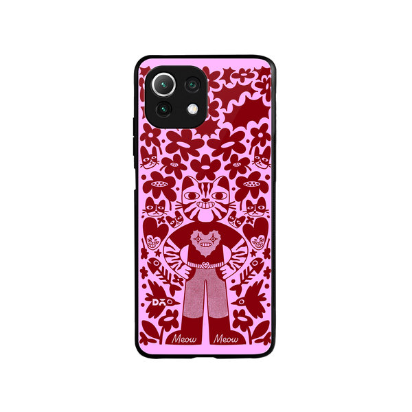 

DailyObjects Purr Man Glass Case Cover For Xiaomi Mi 11 Lite
