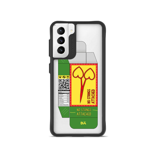 

DailyObjects Pyaar Scissors Black Hybrid Clear Case Cover For Samsung Galaxy S21