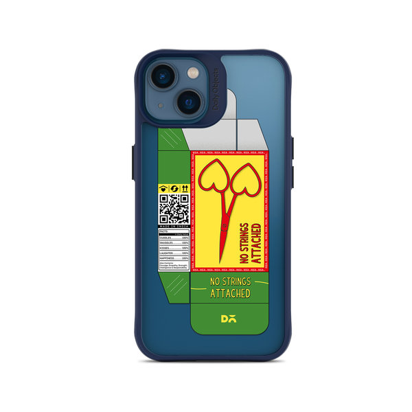 

DailyObjects Pyaar Scissors Blue Hybrid Clear Case Cover For iPhone 14 Plus