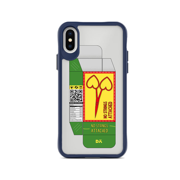 

DailyObjects Pyaar Scissors Blue Hybrid Clear Case Cover For iPhone XS