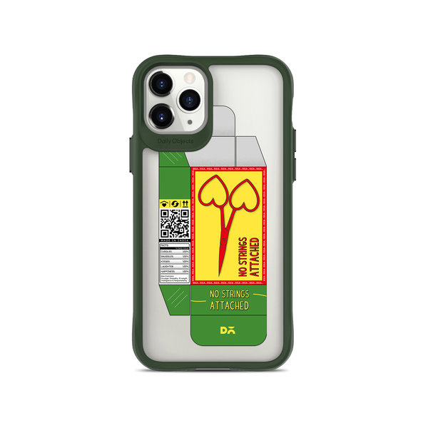 

DailyObjects Pyaar Scissors Green Hybrid Clear Case Cover For iPhone 11 Pro Max