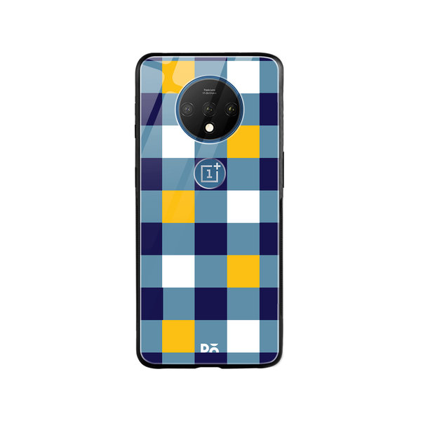 DailyObjects Quartet Checks 1 Glass Case Cover For OnePlus 7T