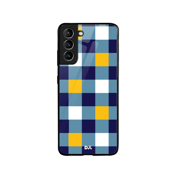 

DailyObjects Quartet Checks 1 Glass Case Cover For Samsung Galaxy S21