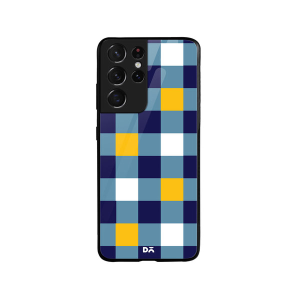 DailyObjects Quartet Checks 1 Glass Case Cover For Samsung Galaxy S21 Ultra