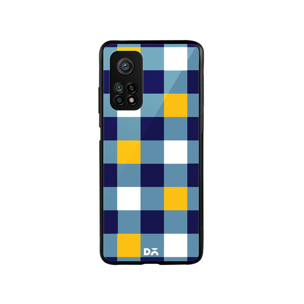 

DailyObjects Quartet Checks 1 Glass Case Cover For Xiaomi Mi 10T