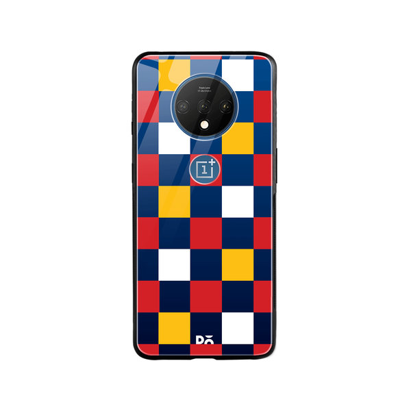 

DailyObjects Quartet Checks 3 Glass Case Cover For OnePlus 7T