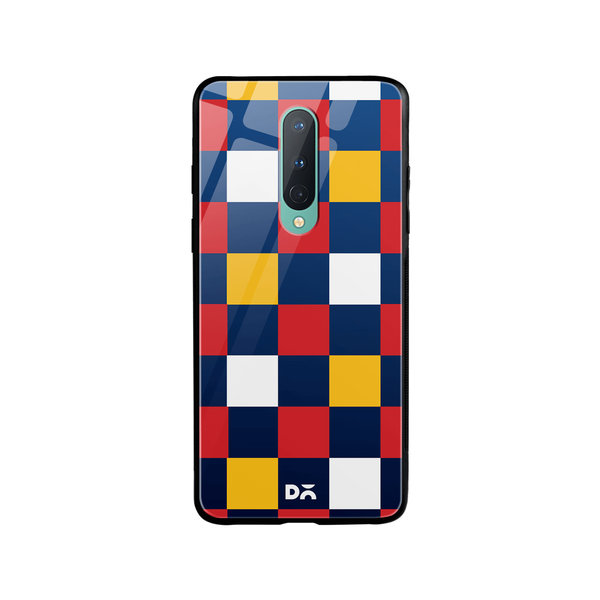 

DailyObjects Quartet Checks 3 Glass Case Cover For OnePlus 8