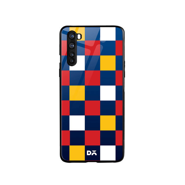 

DailyObjects Quartet Checks 3 Glass Case Cover For OnePlus Nord