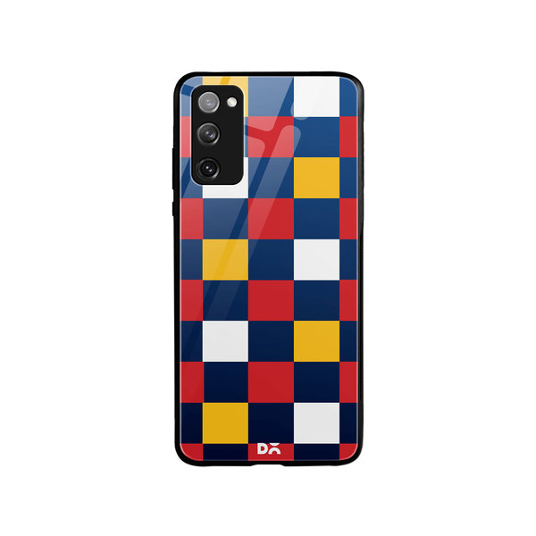 

DailyObjects Quartet Checks 3 Glass Case Cover For Samsung Galaxy S20 FE