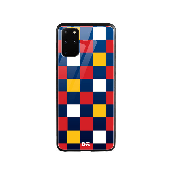 

DailyObjects Quartet Checks 3 Glass Case Cover For Samsung Galaxy S20 Plus