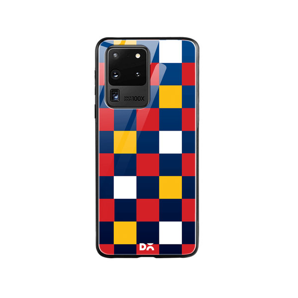 

DailyObjects Quartet Checks 3 Glass Case Cover For Samsung Galaxy S20 Ultra