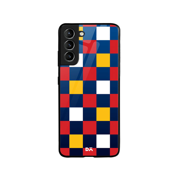 

DailyObjects Quartet Checks 3 Glass Case Cover For Samsung Galaxy S21