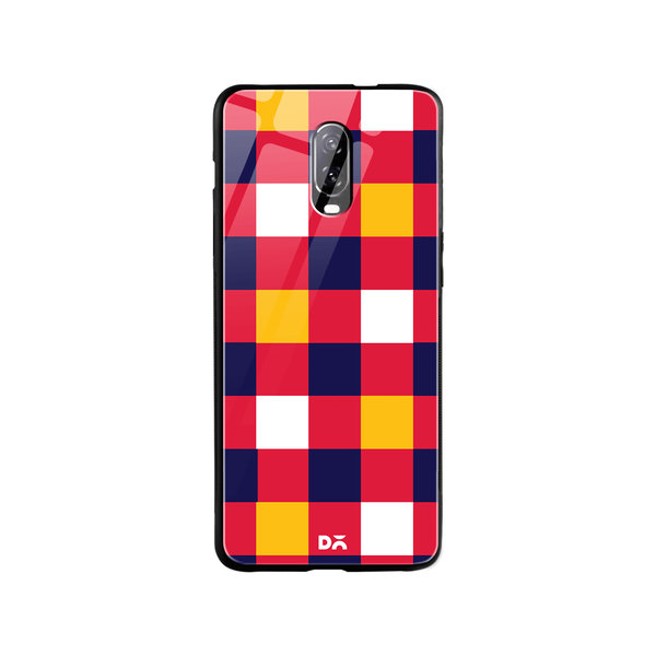 

DailyObjects Quartet Checks 4 Glass Case Cover For OnePlus 7