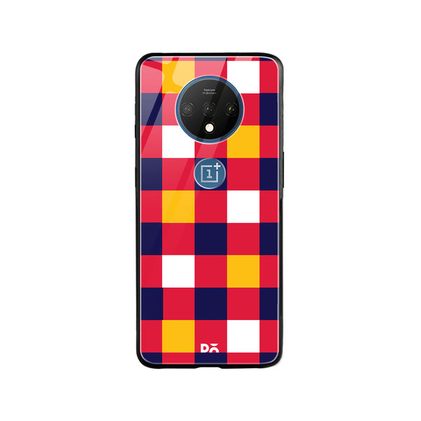 

DailyObjects Quartet Checks 4 Glass Case Cover For OnePlus 7T