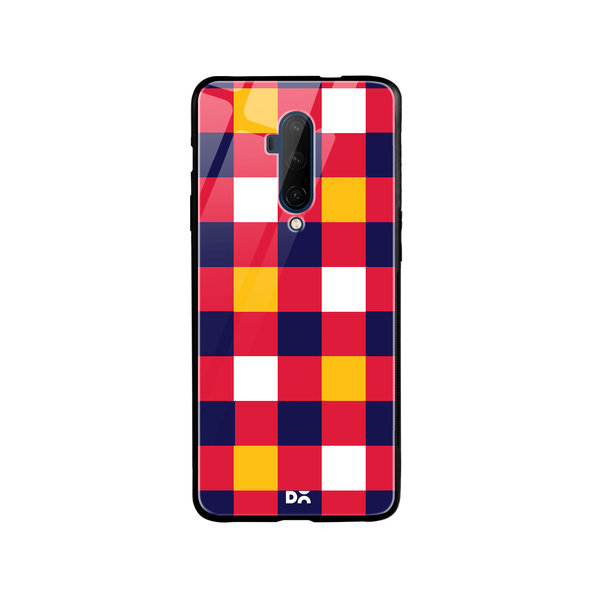 

DailyObjects Quartet Checks 4 Glass Case Cover For OnePlus 7T Pro