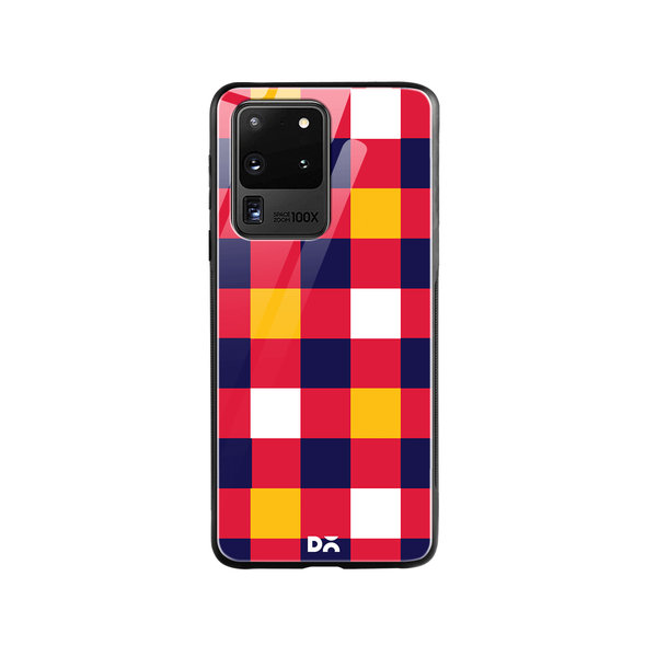 

DailyObjects Quartet Checks 4 Glass Case Cover For Samsung Galaxy S20 Ultra