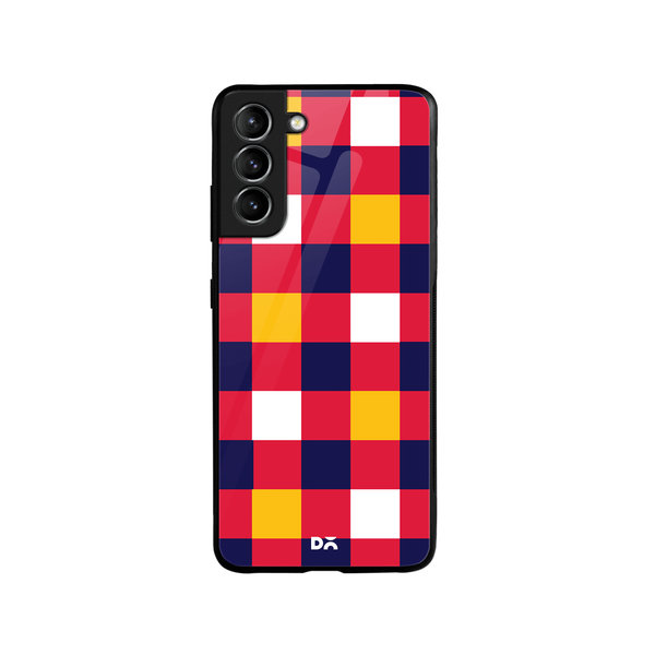 

DailyObjects Quartet Checks 4 Glass Case Cover For Samsung Galaxy S21 Plus