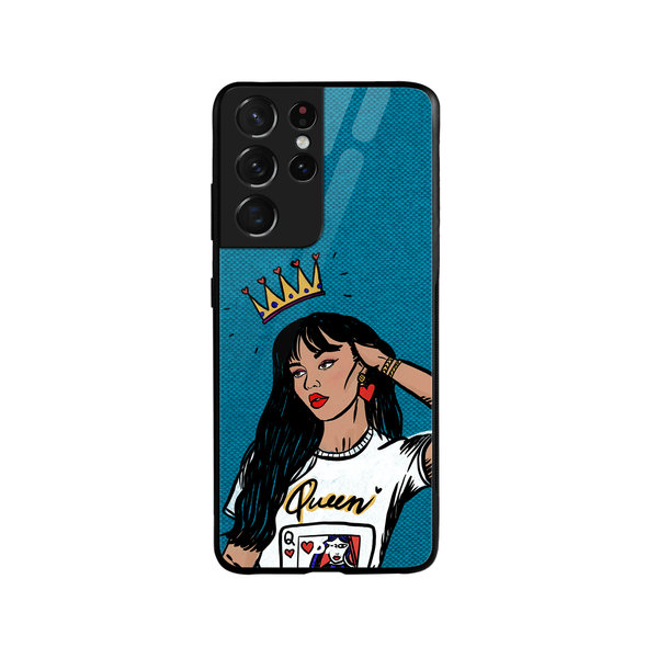 

DailyObjects Queen Babe Glass Case Cover For Samsung Galaxy S21 Ultra