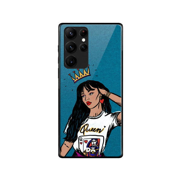 

DailyObjects Queen Babe Glass Case Cover For Samsung Galaxy S22 Ultra