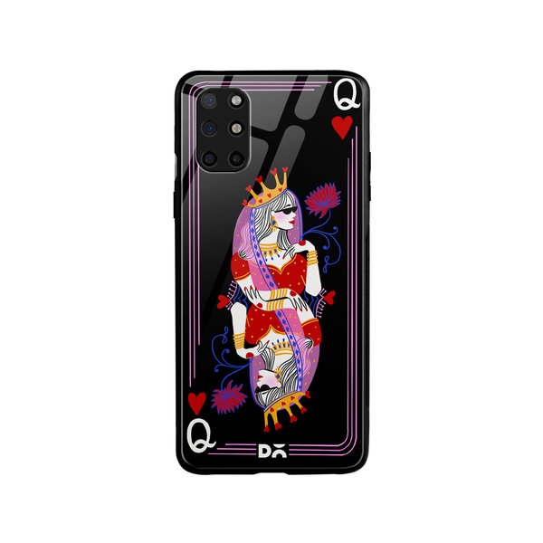 

DailyObjects Queen Of Hearts Glass Case Cover For OnePlus 8T