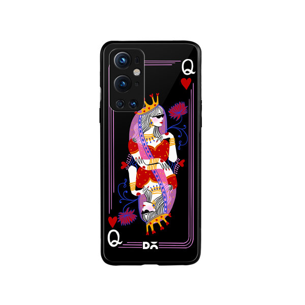

DailyObjects Queen Of Hearts Glass Case Cover For OnePlus 9 Pro
