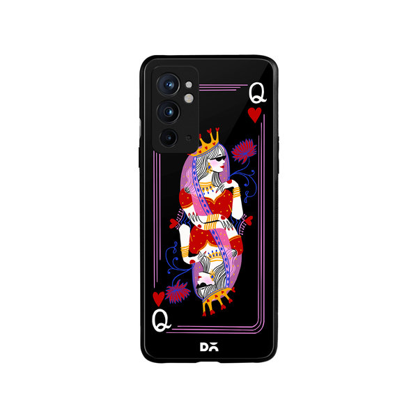 DailyObjects Queen Of Hearts Glass Case Cover For OnePlus 9RT