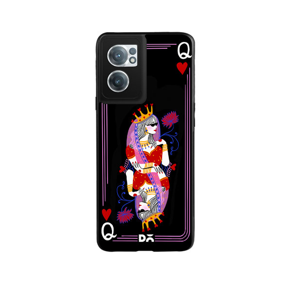 

DailyObjects Queen Of Hearts Glass Case Cover For OnePlus Nord CE 2