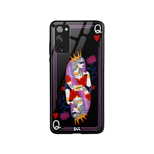 

DailyObjects Queen Of Hearts Glass Case Cover For Samsung Galaxy S20 FE