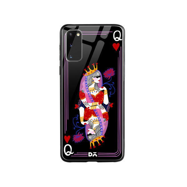 

DailyObjects Queen Of Hearts Glass Case Cover For Samsung Galaxy S20