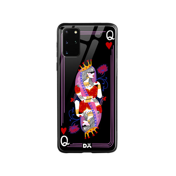 

DailyObjects Queen Of Hearts Glass Case Cover For Samsung Galaxy S20 Plus