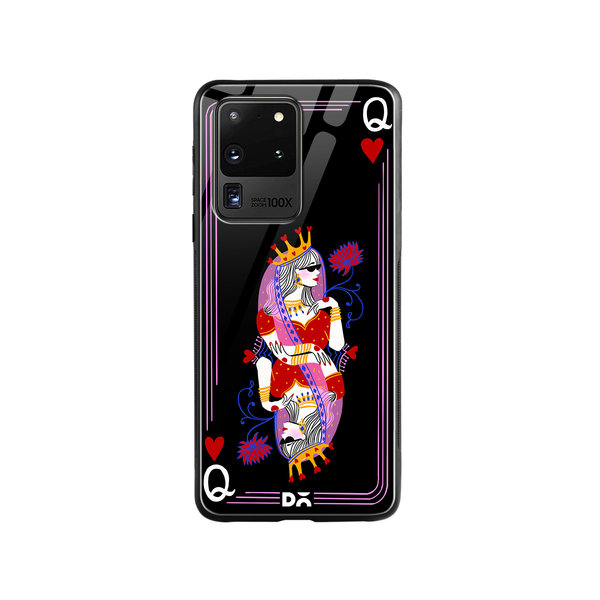 DailyObjects Queen Of Hearts Glass Case Cover For Samsung Galaxy S20 Ultra