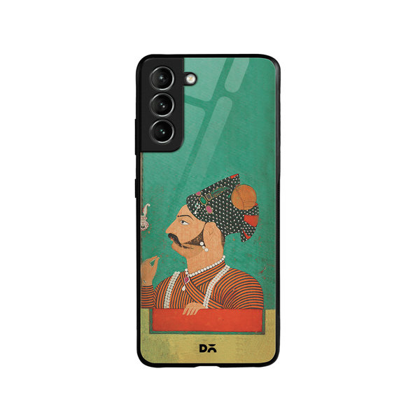 DailyObjects Rajput Facial Hair Glass Case Cover For Samsung Galaxy S21