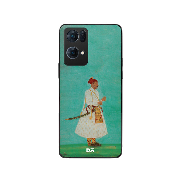 

DailyObjects Rajput Warrior Full Glass Case Cover For Oppo Reno 7 Pro
