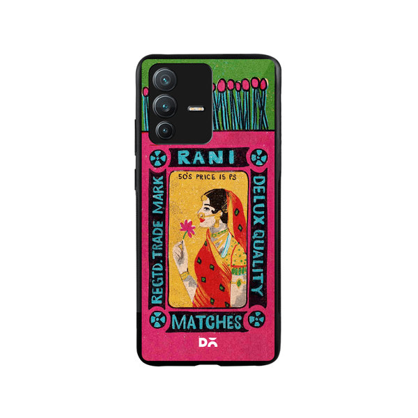 

DailyObjects Rani Matchbox Glass Case Cover For Vivo V23 Pro