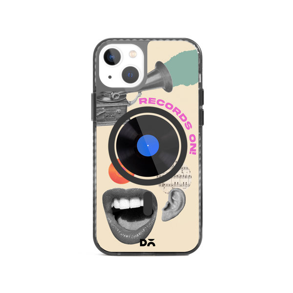 

DailyObjects Records On Stride 2.0 Clear MagSafe Phone Case Cover For iPhone 15