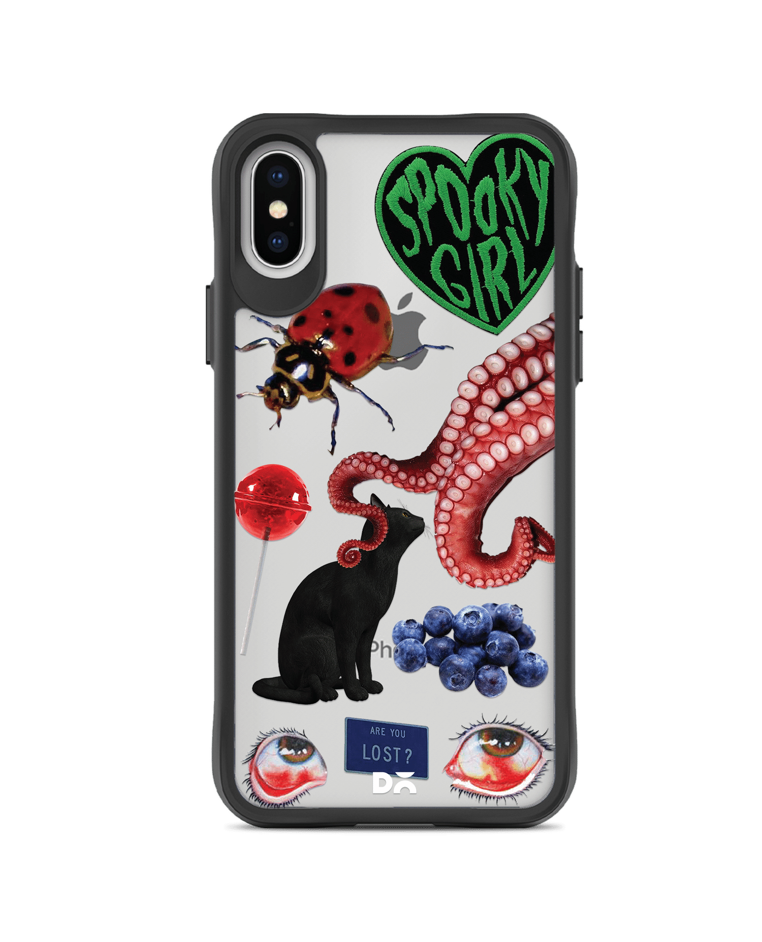 DailyObjects Red High Black Hybrid Clear Case Cover For iPhone XS