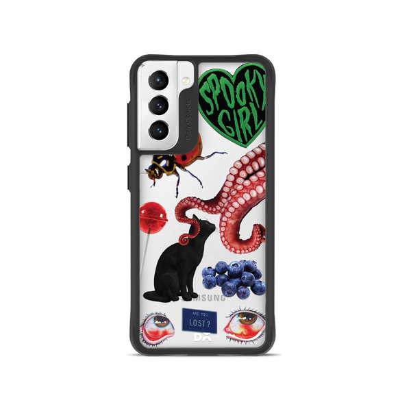 

DailyObjects Red High Black Hybrid Clear Case Cover For Samsung Galaxy S21 Plus