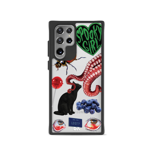 

DailyObjects Red High Black Hybrid Clear Case Cover For Samsung Galaxy S22 Ultra