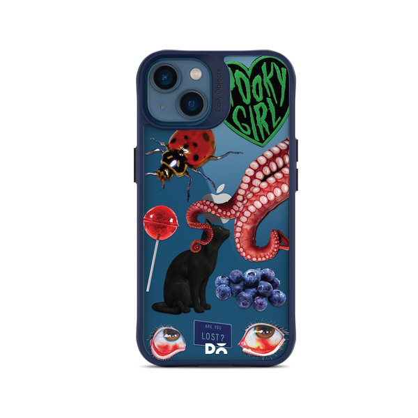 

DailyObjects Red High Blue Hybrid Clear Case Cover For iPhone 14 Plus