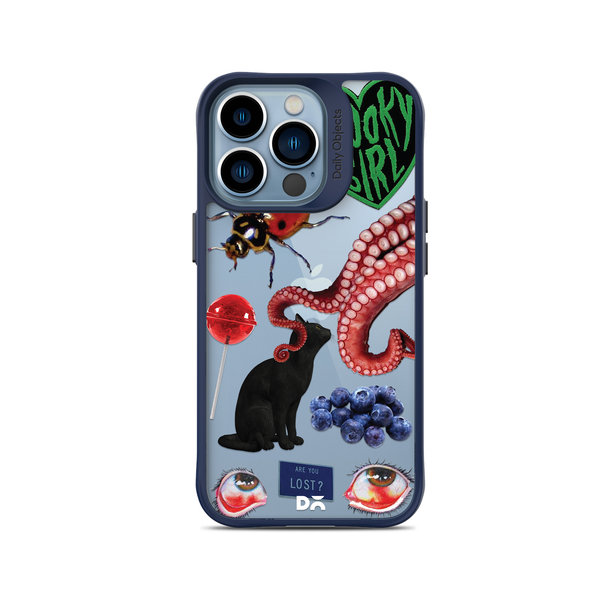 

DailyObjects Red High Blue Hybrid Clear Case Cover For iPhone 14 Pro