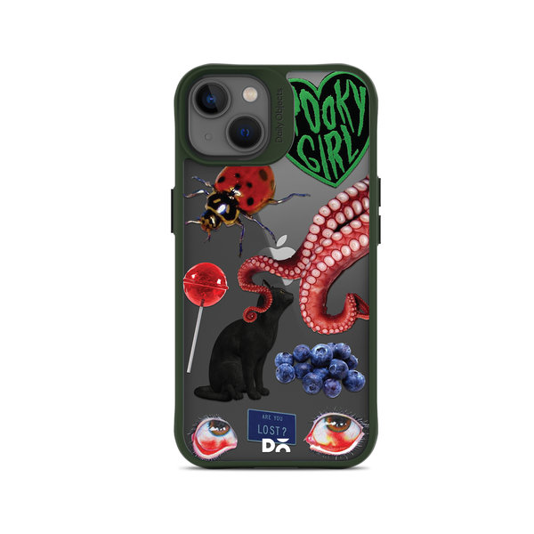 

DailyObjects Red High Green Hybrid Clear Case Cover For iPhone 13 Mini