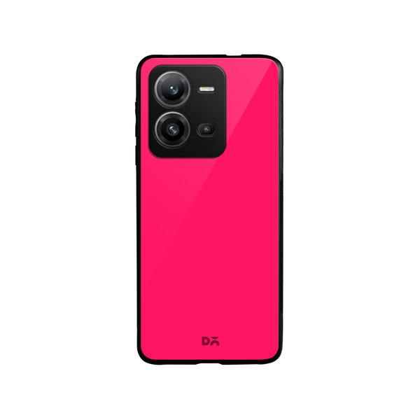 

DailyObjects Red Magenta Glass Case Cover For Vivo V25