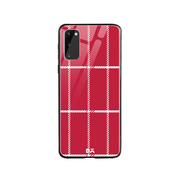 

DailyObjects Red Rose Rope Checks Glass Case Cover For Samsung Galaxy S20