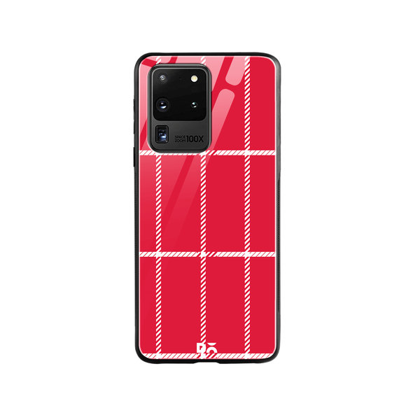 

DailyObjects Red Rose Rope Checks Glass Case Cover For Samsung Galaxy S20 Ultra
