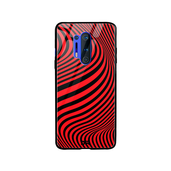 

DailyObjects Red Waves Glass Case Cover For OnePlus 8 Pro