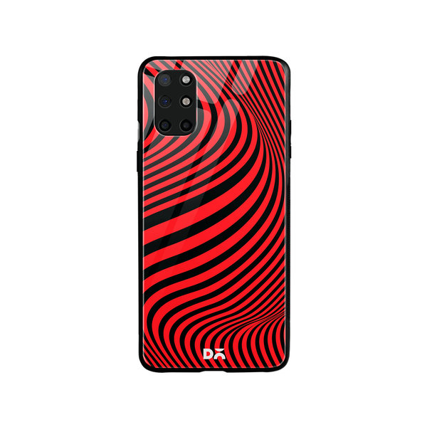 

DailyObjects Red Waves Glass Case Cover For OnePlus 8T