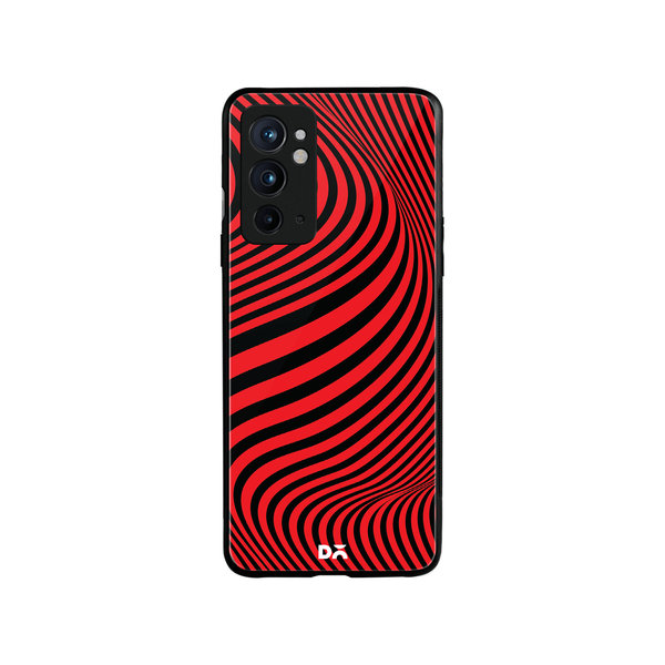 

DailyObjects Red Waves Glass Case Cover For OnePlus 9RT